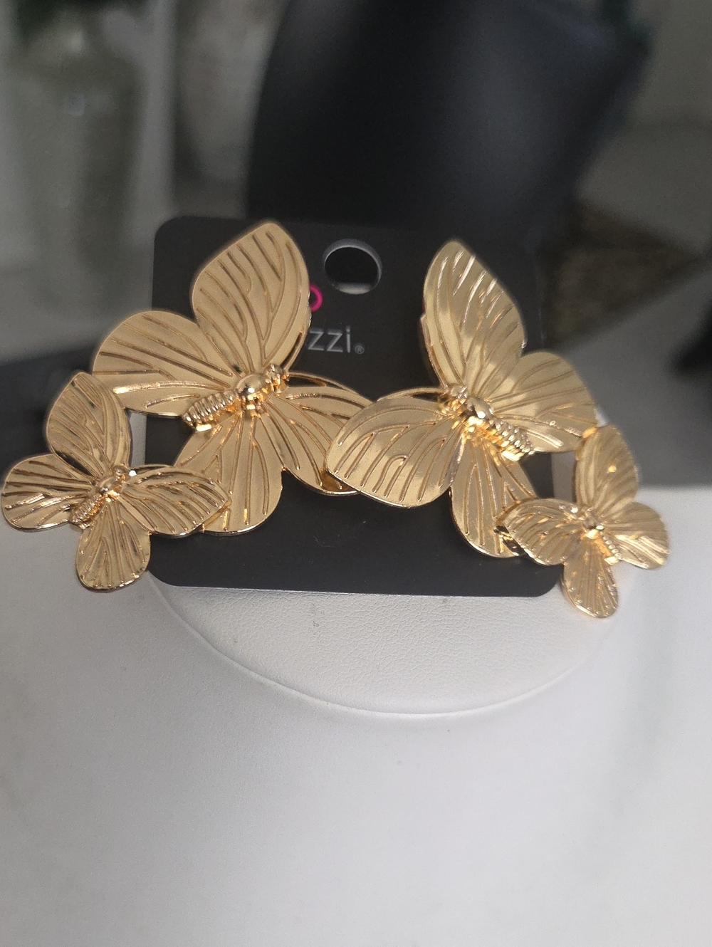 Paparazzi Blushing Butterflies Gold Post Earrings NWT